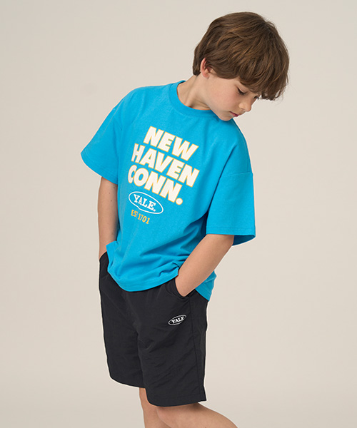 [예일키즈] 빅 로고 반팔 쇼츠 상하세트 A5M029_블랙 130